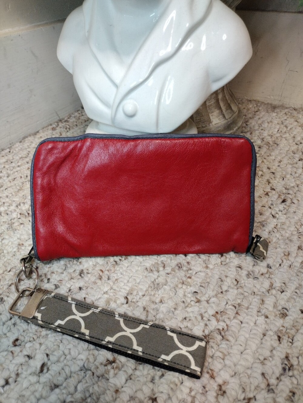 Mickey Mouse Themed Red Leather Wristlet - Picture 2 of 4